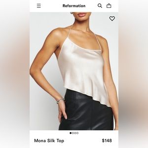 Reformation Mona Silk Top